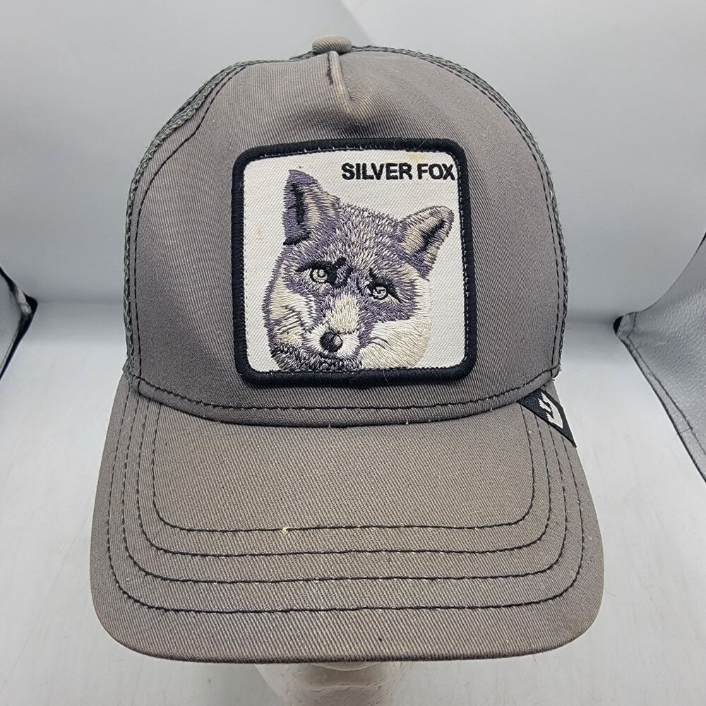 Goorin Bros Silver Fox Adults Gray The Farm Trucker Hat Adjustable Mesh Back